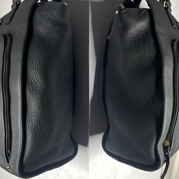 Kate spade black leather large satchel tote - Picture 6 of 8